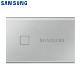 京东超市三星（SAMSUNG) 500GB Type-c移动硬盘 固态PSSD NVMe高速传输1050MB/秒 指纹识别 T7 Touch时尚银MU-PC500S