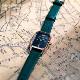 阿玛尼（ Emporio Armani ）手表  时尚方盘休闲皮带石英女表方形小绿表AR11149