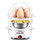 奥克斯煮蛋器蒸蛋器学生多功能煮蛋机家用早餐机自动断电 白色（双层 带钢碗）